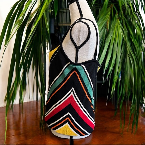 ST. JOHN Knit Striped Camisole Top – Size L - Wool Blend Top - Picture 2 of 12